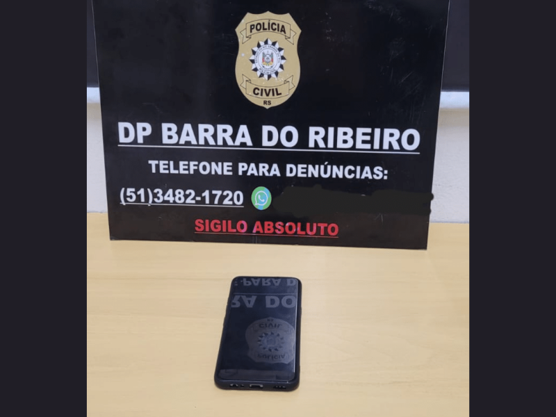 Polícia recupera celular furtado na Secretaria de Desenvolvimento Social de Barra do Ribeiro