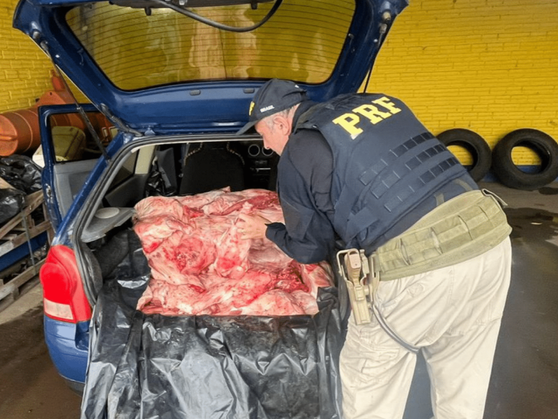 PRF prende homem com quase 300 quilos de carne de capivara em Sant’Ana do Livramento