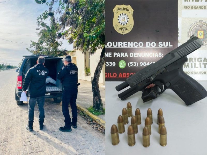 Arma ilegal é apreendida durante ação em São Lourenço do Sul