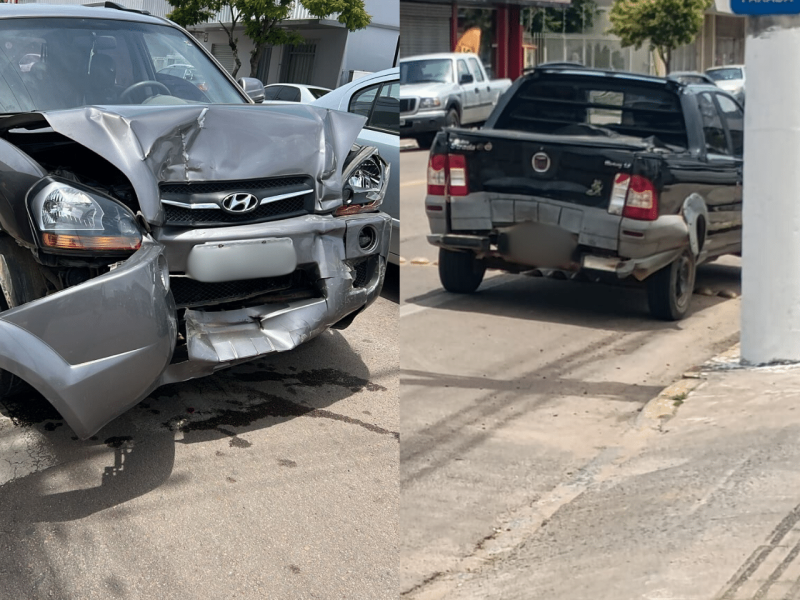 Colisão traseira no Centro de Camaquã envolve dois veículos