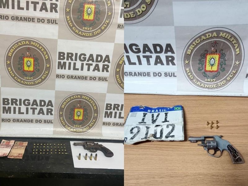 Armas são apreendidas em duas cidades na região no fim de semana