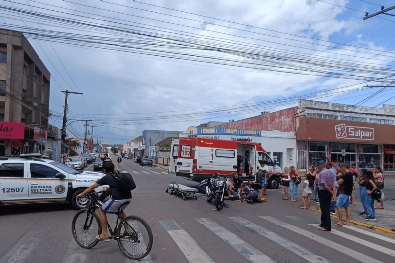 Motociclista fica ferido após colisão em Camaquã