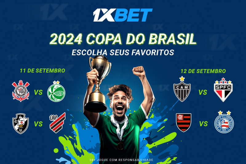 A Copa do Brasil 2024: escolha seus favoritos nas partidas das quartas de final com a 1xBet!