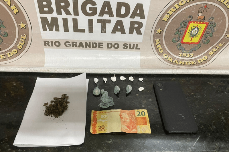 Brigada Militar prende homem por tráfico de drogas em Camaquã