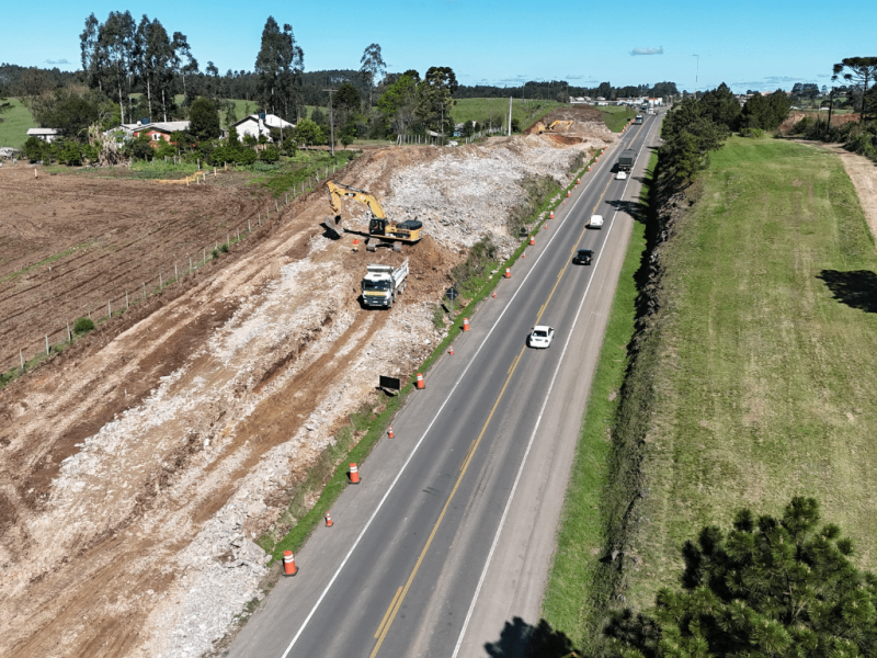 Condições climáticas reprogramam detonações previstas na BR-386. Foto: Divulgação/CCR ViaSul