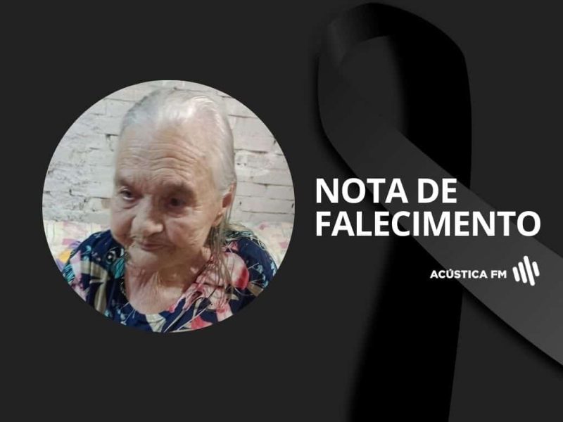 Nota de falecimento: Dercilina da Costa Marques morre aos 91 anos