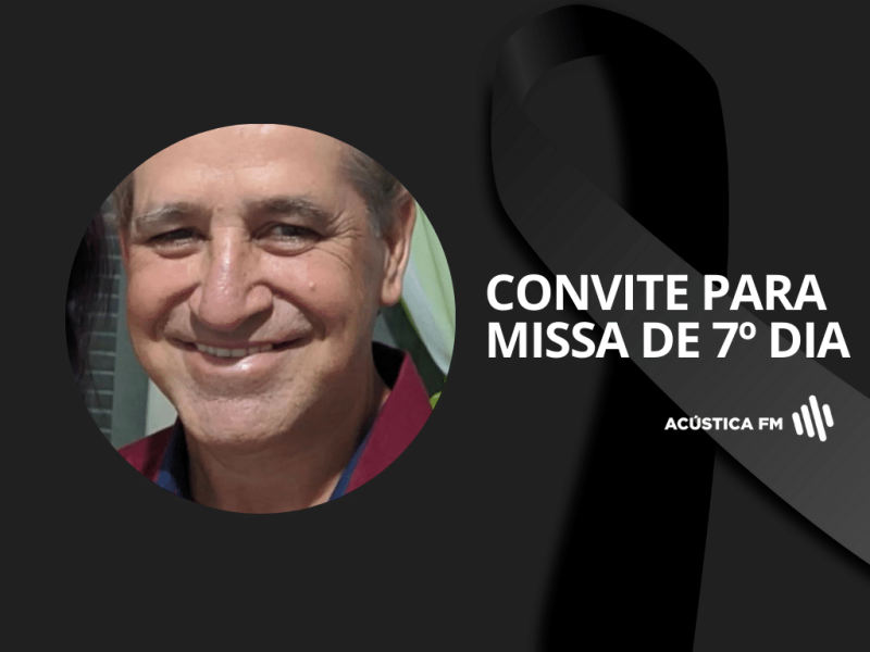 Familiares convidam para missa de 7º dia de Manoel Valter Kisner Gonçalves