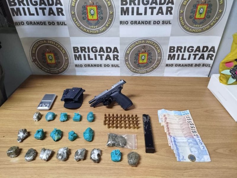 Brigada Militar apreende menor por tráfico de drogas e arma de fogo em Camaquã