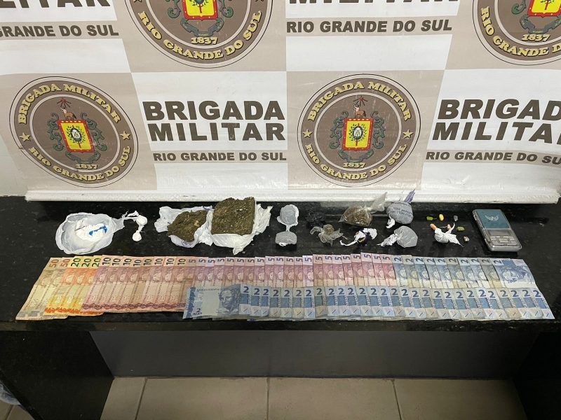 Brigada Militar prende jovem por tráfico de drogas em Camaquã