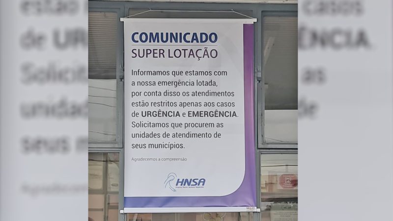 HNSA restringe atendimento do Pronto Socorro à urgência e emergência