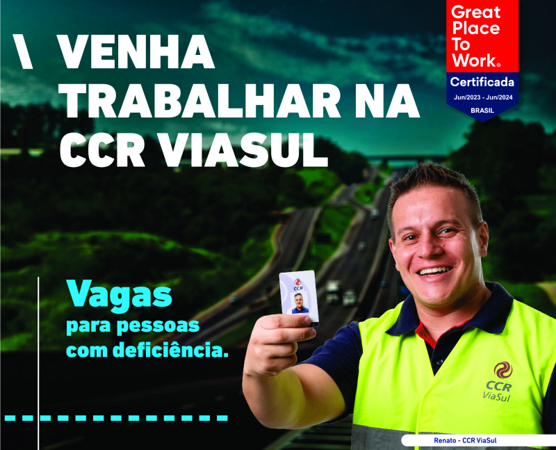 CCR ViaSul abre vagas para PCD no Rio Grande do Sul. Foto: CCR ViaSul