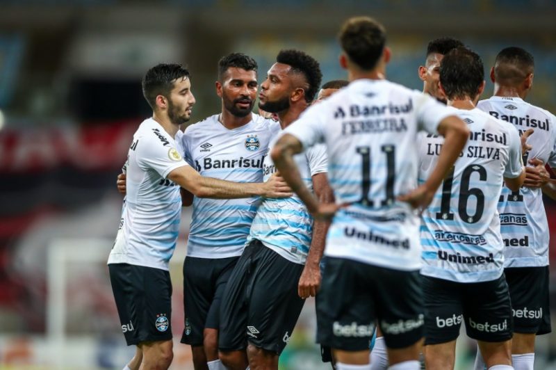 Borja foi o autor do gol gremista. Foto: Lucas Uebel/Grêmio