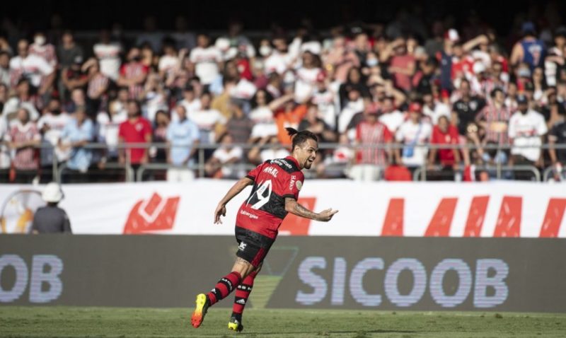 O passeio deste domingo (14) no Morumbi terminou com um 4 a 0 a favor dos cariocas. Foto: Alexandre Vidal/Flamengo