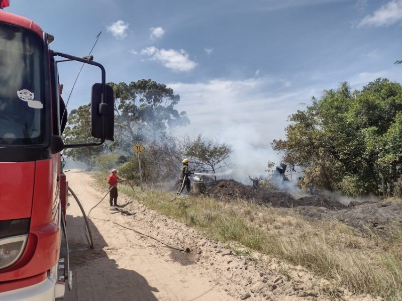 O trabalho impediu que as chamas se alastrassem. Fotos: Divulgação