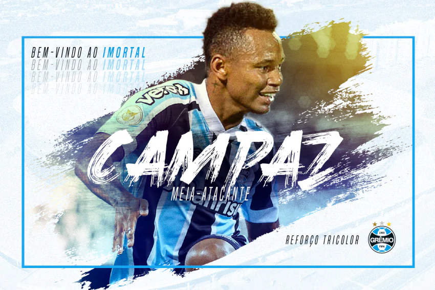 Grêmio anuncia meia-atacante Jaminton Campaz