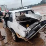 Motorista fica ferido após bater em árvore na ERS 350 em Chuvisca. Foto: Ouvinte | Rádio Acústica FM