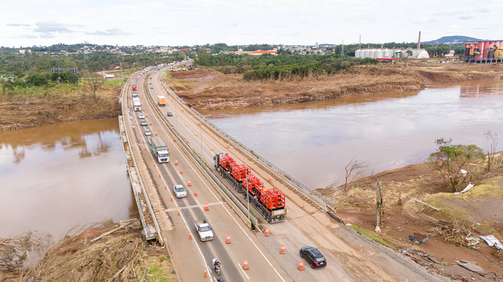 Ponte sobre Rio Taquari terá restrição de tráfego a partir desta quarta (11). Foto: Divulgação/Fabiano Panizzi