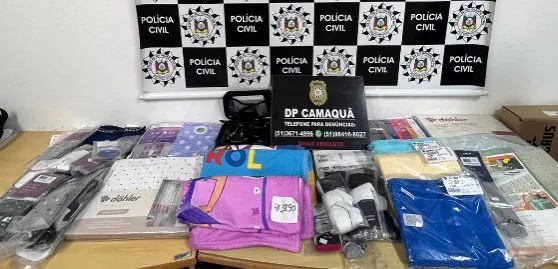 Polícia Civil investiga origem de objetos apreendidos em Camaquã. Foto: Divulgação | PC