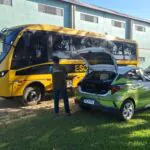 Veículos do Transporte Escolar de Camaquã passam por vistoria do Programa Despoluir