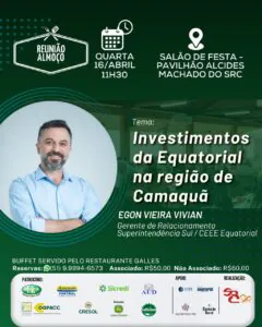 Reunião-almoço do Sindicato Rural de Camaquã e Arambaré debate investimentos da CEEE Equatorial na região
