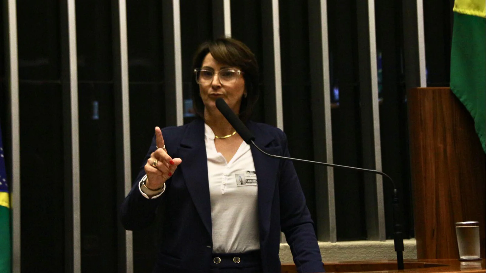 Fábia Richter discursa no Congresso Federal em solenidade pelo Mês da Enfermagem