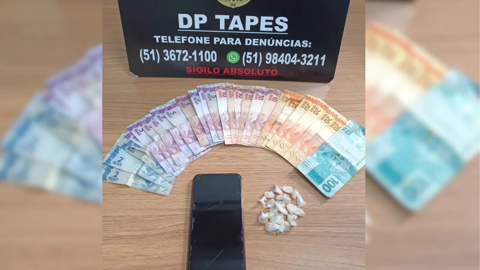 Traficante é preso com crack perto de escola em Tapes