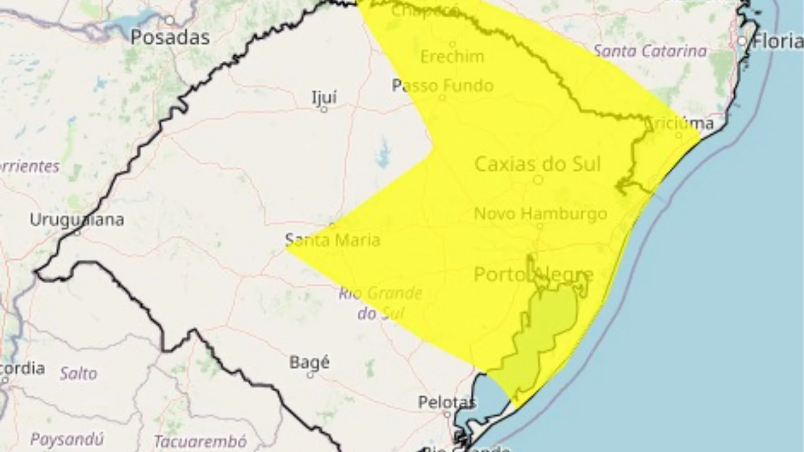 Defesa Civil emite alerta para chuvas intensas nesta terça-feira (20)