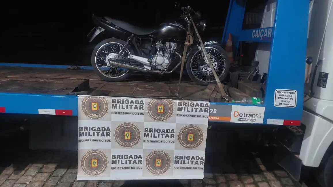Motociclista preso disputando corrida ilegal em São Lourenço do Sul
