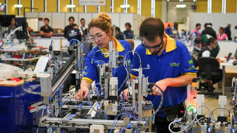 No geral, o Brasil ficou em segundo lugar na WorldSkills 2024. Foto: Daniel Costa/CNI